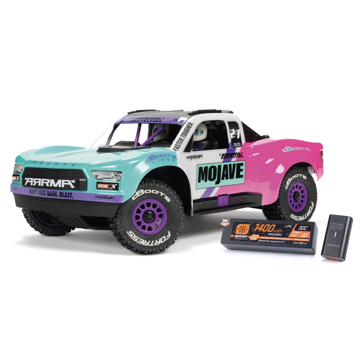 ARRMA 1/16 Mojave Grom 223S DSC 4X4 RTR Brushless Desert Truck w/ Battery & Charger