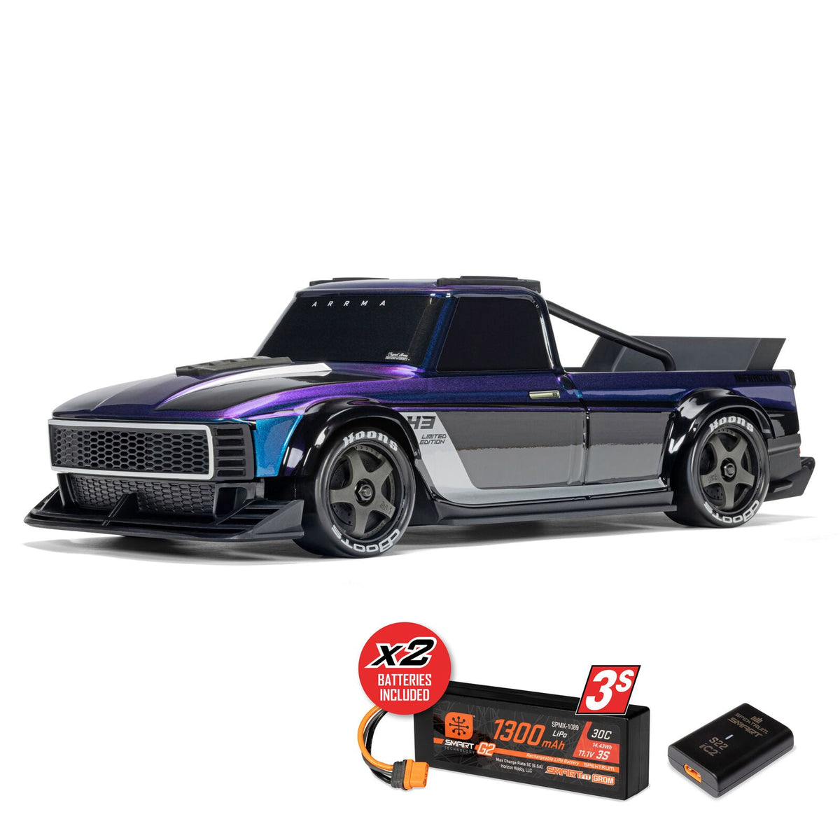 ARRMA ARA2315ST1 Infraction Grom 3S BLX 1/12 4X4 RTR w/ Battery & Charger - Shipping on the 28TH