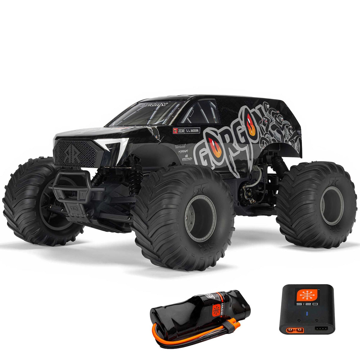 ARRMA 3230ST3 1/10 GORGON 2WD RTR Brushed Monster Truck - Gun Metal