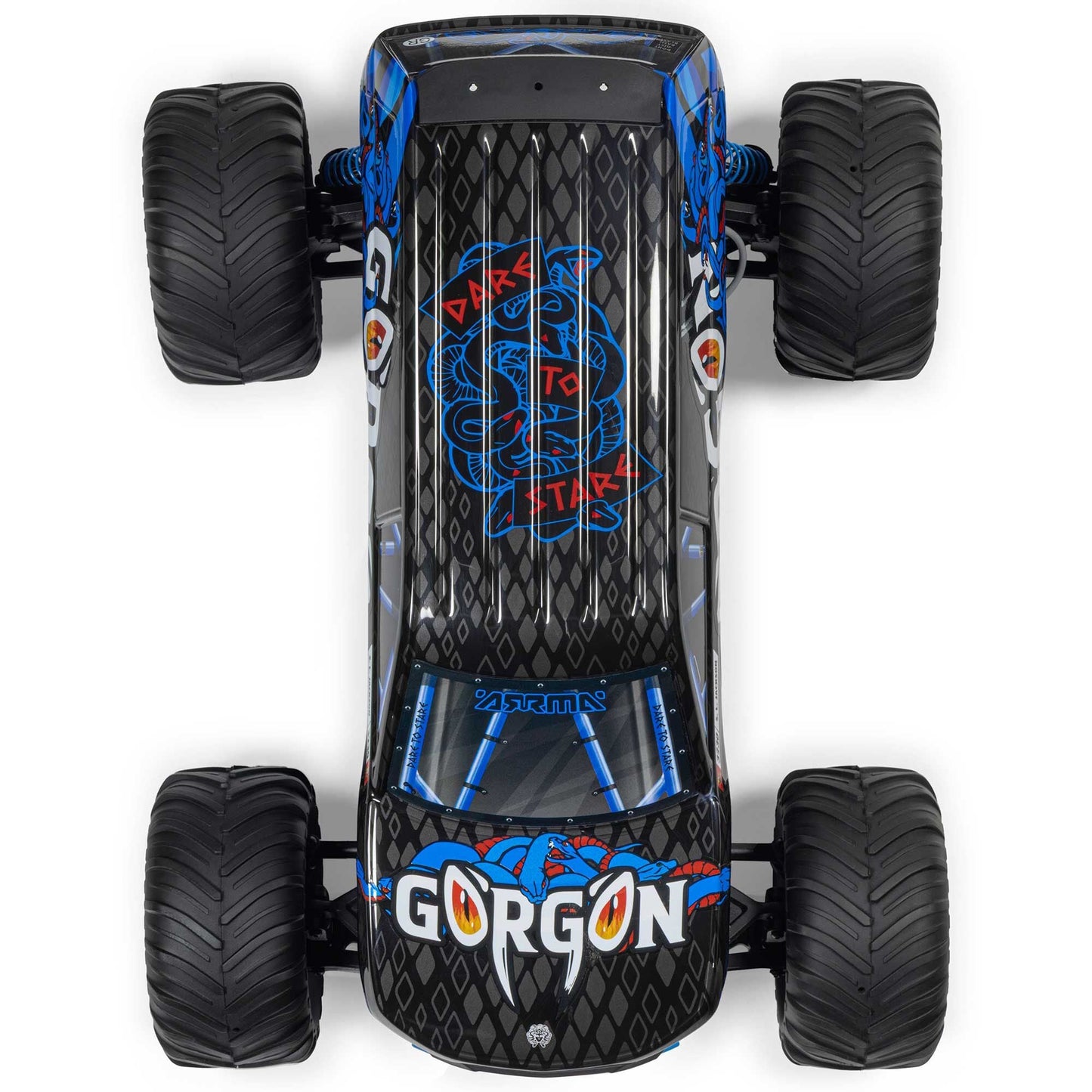 ARRMA 3230ST5 - 1/10 GORGON 2WD RTR Brushed Monster Truck - Blue