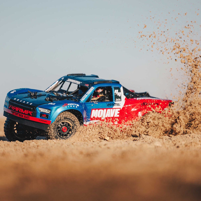ARRMA ARA4404T2 1/8 Mojave 4S BLX 4X4 RTR Brushless Desert Truck Blue/Red
