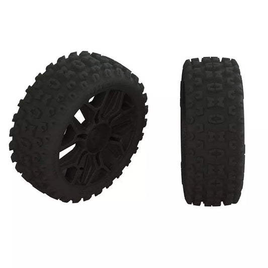 Arrma ARA550088 Dboots '2HO' Tire Set Glued Gun Metal (2) Typhon 3S