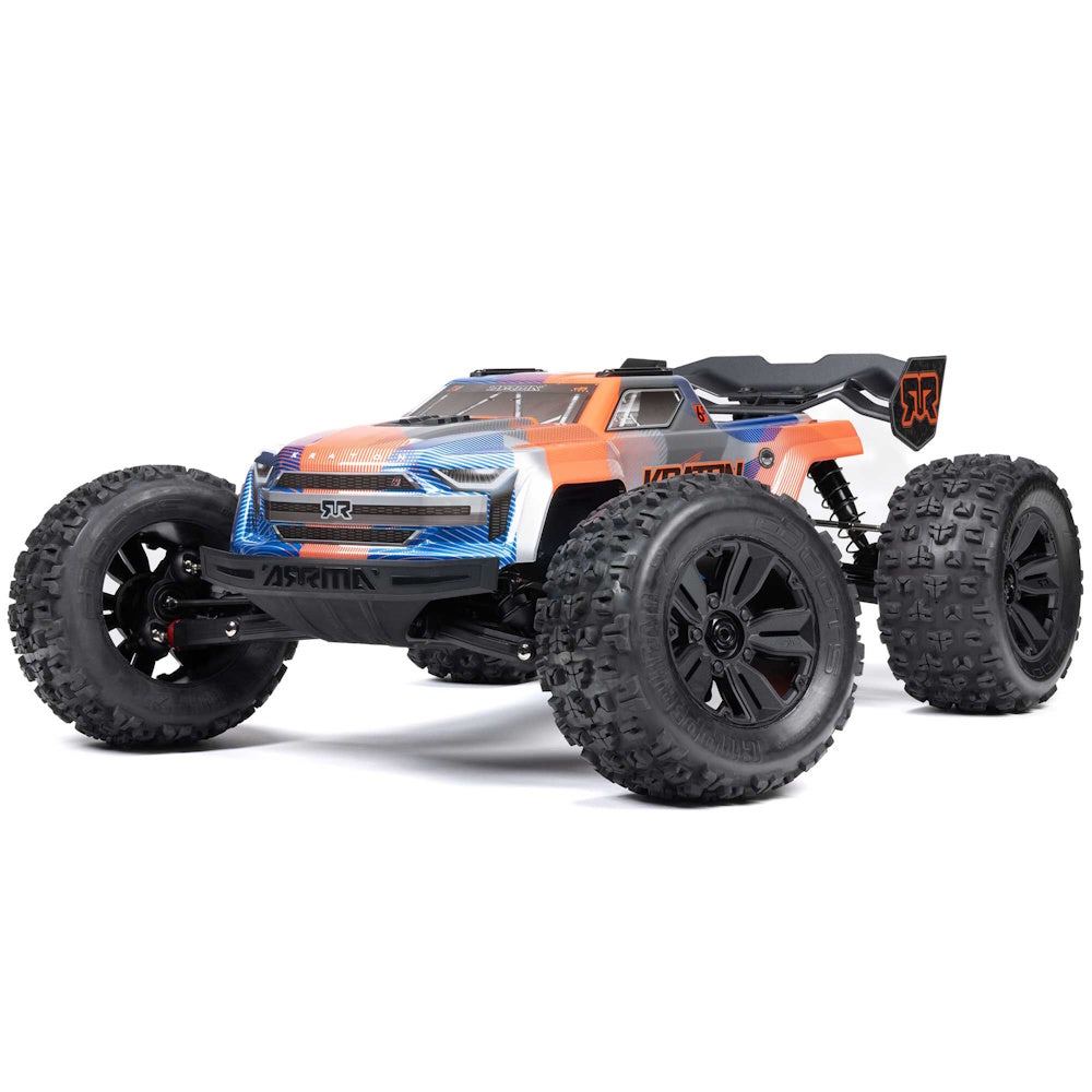 ARRMA ARA8608V6T1 1/8 KRATON 6S 4X4 RTR Brushless Speed Truck, Blue/Orange