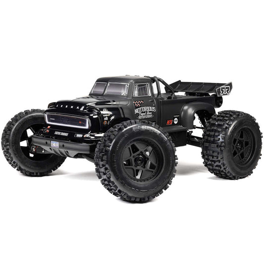 ARRMA - ARA8611V6T2 1/8 NOTORIOUS 6S V6 4X4 BLX Brushless Stunt Truck RTR, Black