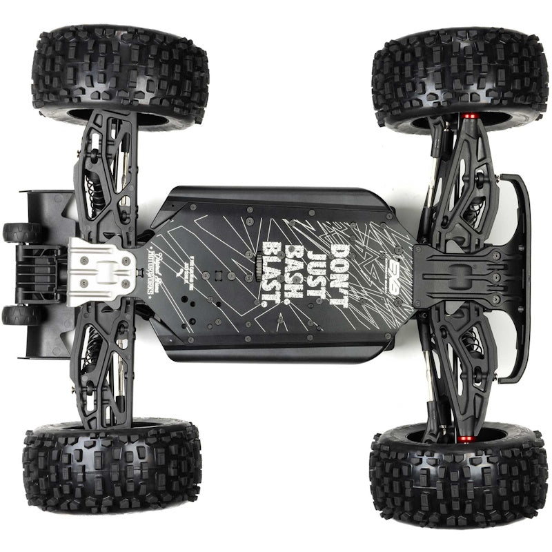 ARRMA - ARA8611V6T2 1/8 NOTORIOUS 6S V6 4X4 BLX Brushless Stunt Truck RTR, Black