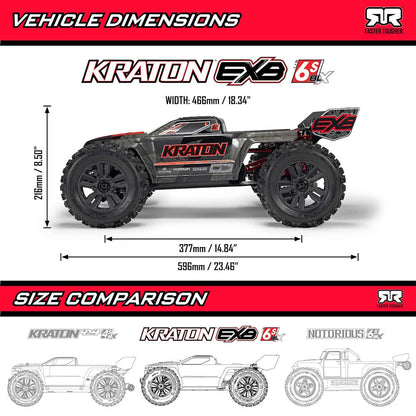 Arrma 1/8 KRATON 6S EXB 4X4 RTR Brushless Speed Truck BLACK