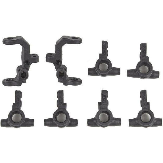 Team Associated ASC92415 RC10B7 FT Caster and Steering Blocks, Carbon