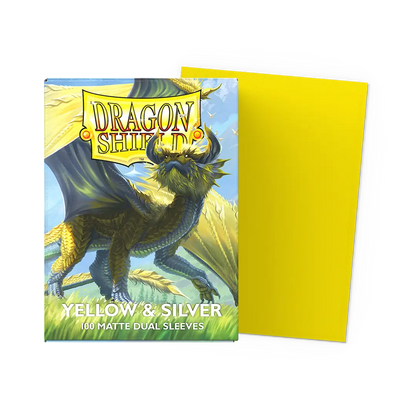 Dragon Shield: Yellow & Silver - Matte Dual Sleeves