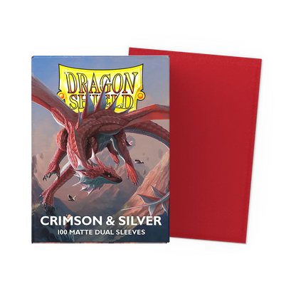 Dragon Shield: Crimson & Silver - Matte Dual Sleeves