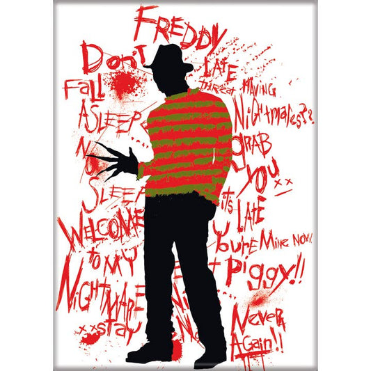 Nightmare on Elm Street: Freddy - Red Writing Magnet