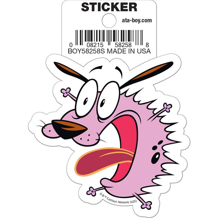 Courage the Cowardly Dog: Scared Die Cut Vinyl Sticker - 3"