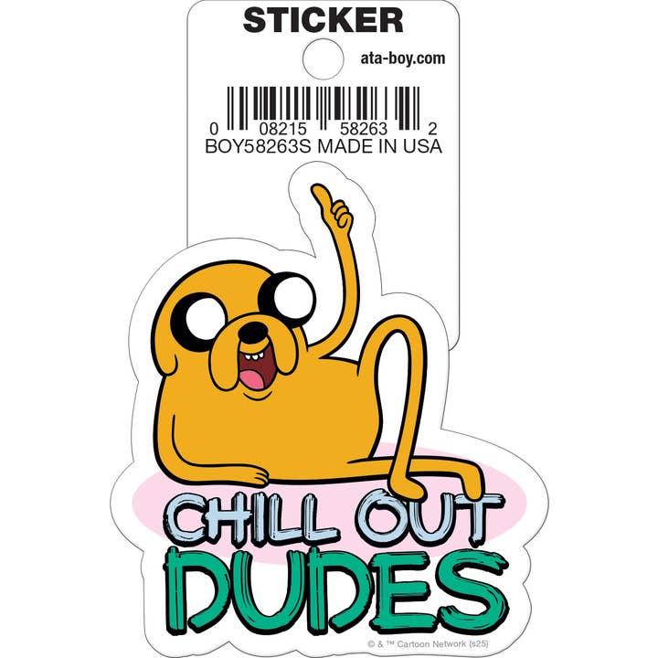 Adventure Time: Jake Chill Out Dudes Die Cut Vinyl Sticker - 3"
