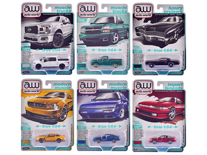 Auto World Premium 2025 Release 1 Set A of 6 pieces 1/64 Diecast Model Cars by Auto World  free shipping USA