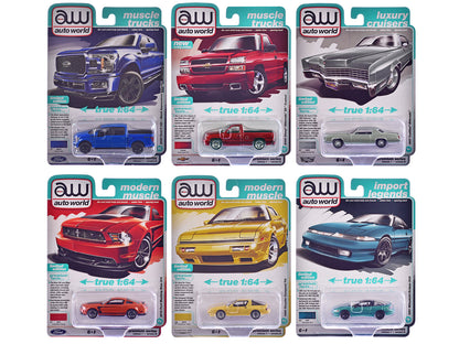Auto World Premium 2025 Release 1 Set B of 6 pieces 1/64 Diecast Model Cars by Auto World  free shipping USA