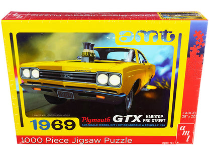 Jigsaw Puzzle 1969 Plymouth GTX Hardtop Pro Street MODEL BOX PUZZLE (1000 piece) by AMT  free shipping USA