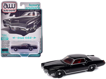 1967 Cadillac Eldorado Sable Black with Red Interior "Luxury Cruisers" Series 1/64 Diecast Model Car by Auto World  free shipping USA