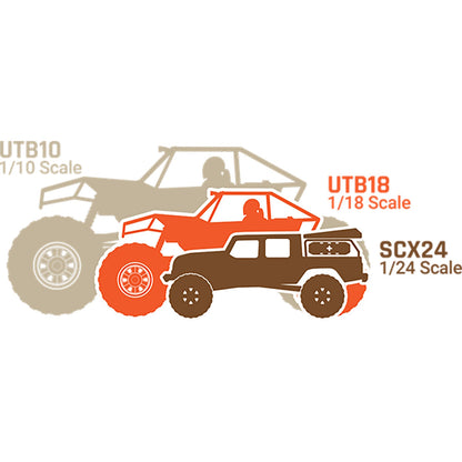 Axial AXI-1543T2 1/10 UTB10 Capra 1.9 4WS 4X4 RTR Brushed Rock Crawler, Yellow