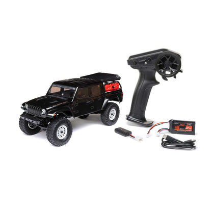 Axial 1/24 SCX24 Jeep JT Gladiator 4WD Rock Crawler Brushed RTR, Black