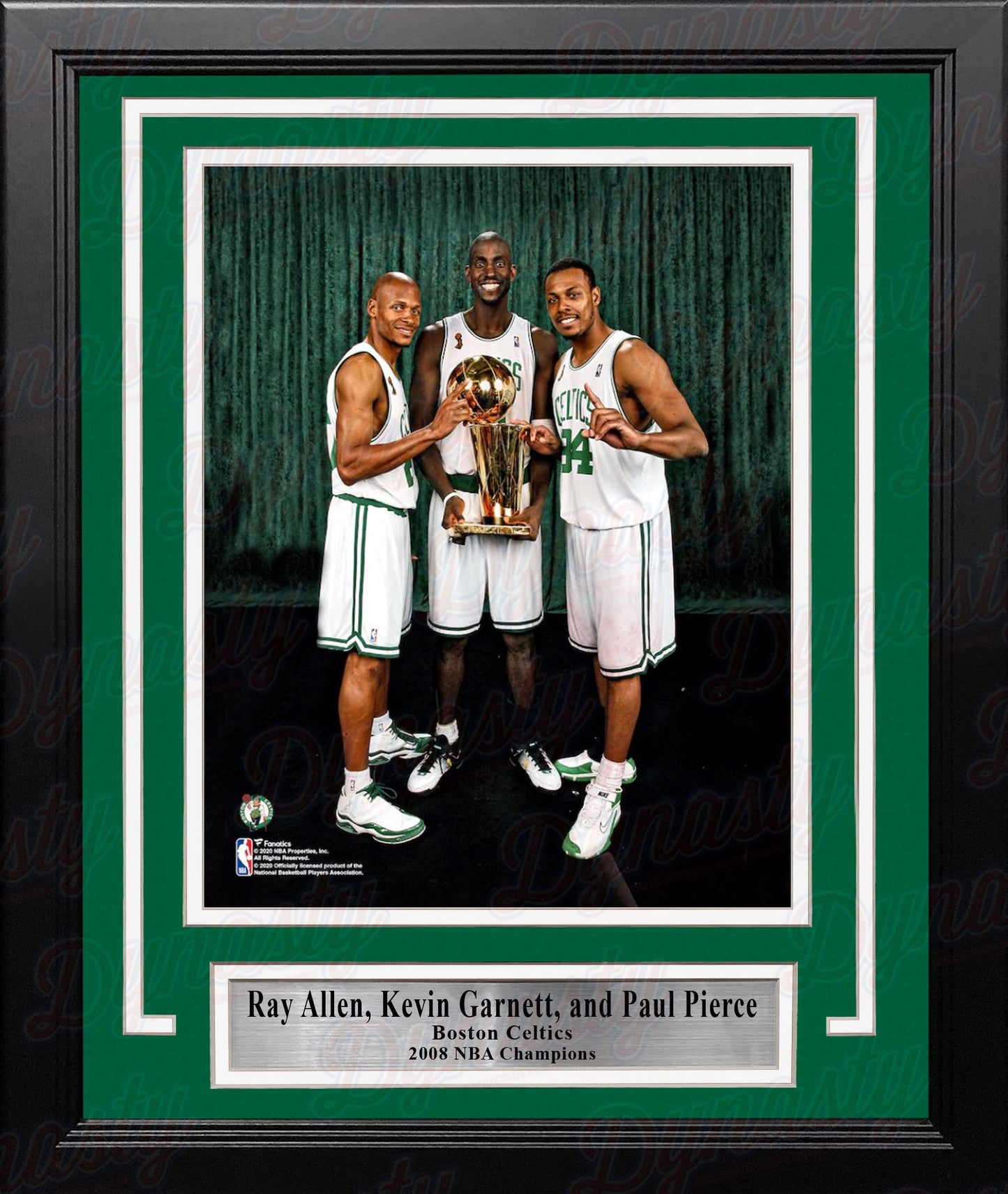 Ray Allen, Kevin Garnett, & Paul Pierce NBA Champions Boston Celtics 8x10 Framed Basketball Photo