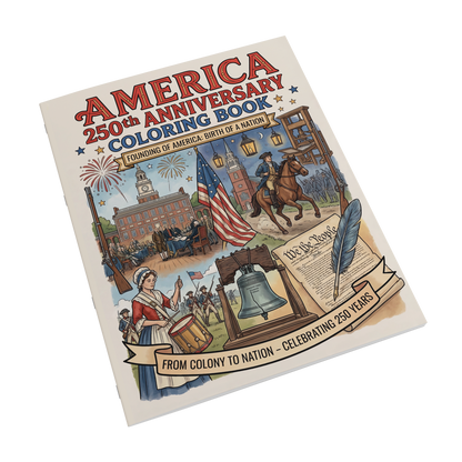 America 250th Anniversary Coloring Book - Founding of America: Birth of a Nation