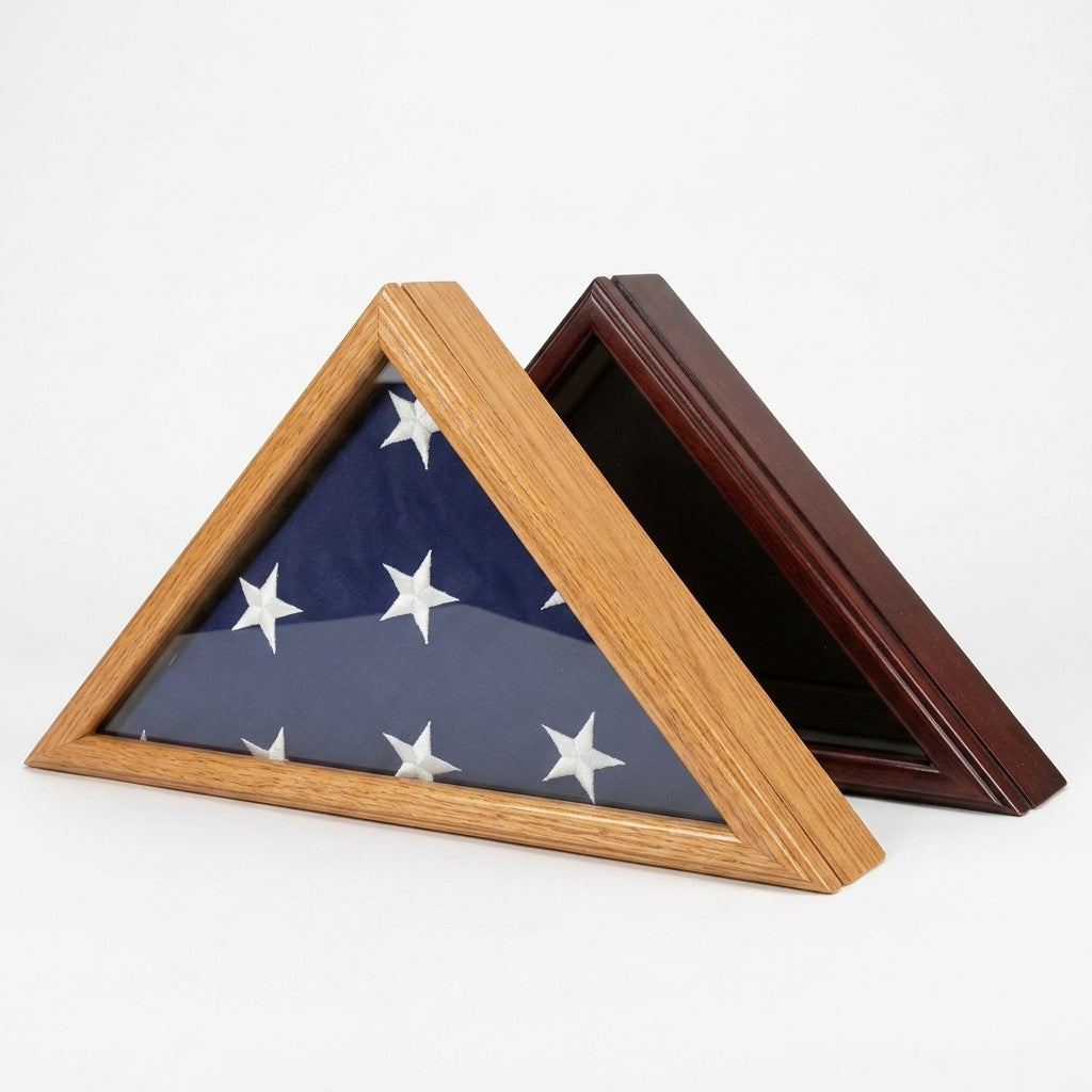 Coast Guard Display Case for 5ft x 9.5ft Flag - Cherry