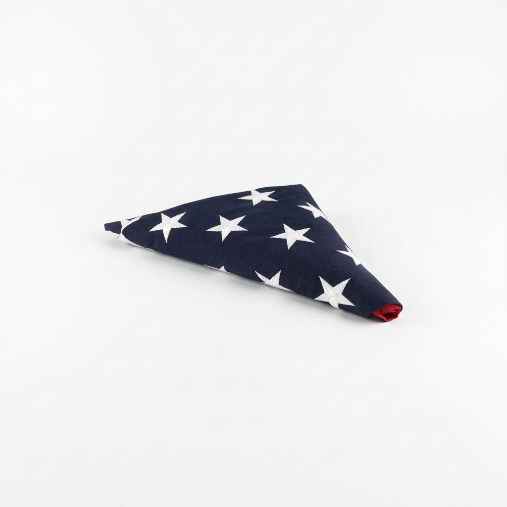 American Flag For Folded Flag Display Case 3ft x5 ft Cotton