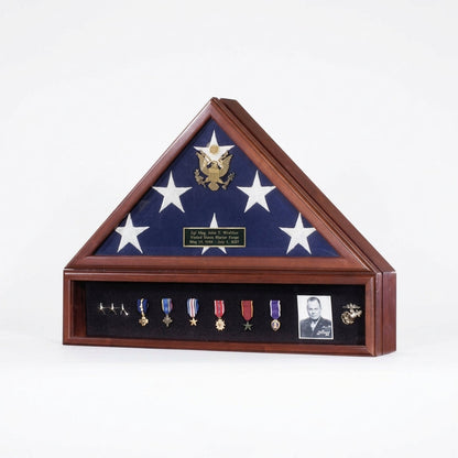 Flag Case for Flag that Cover Casket in Military Funeral, Medal case.