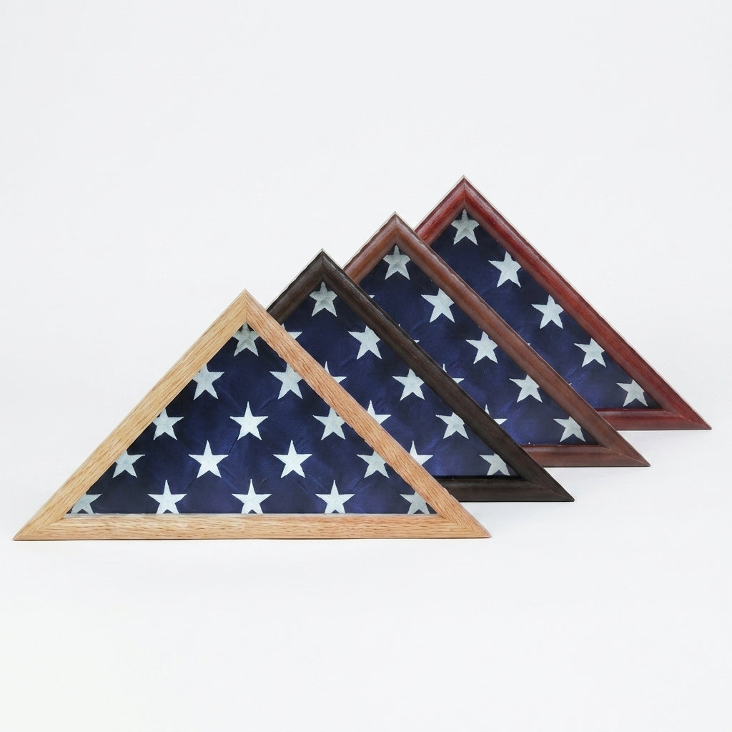 Capitol Hill Flag Case- 4 x 6 flag Display Case, Cherry Finish