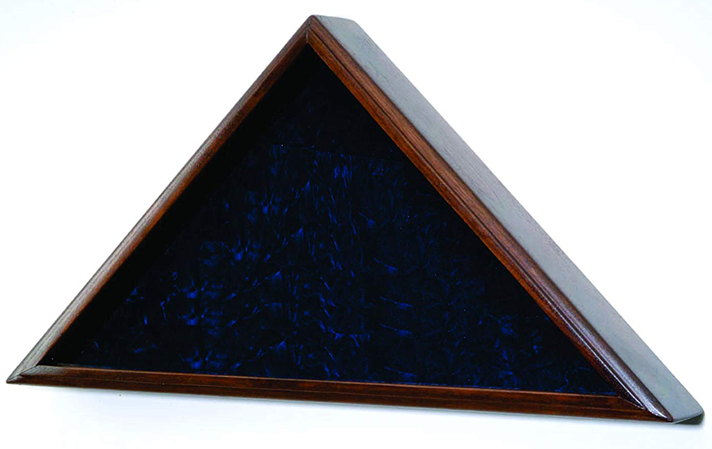 American Flag Display Case With 5' X 8' Flag, Solid Walnut wood