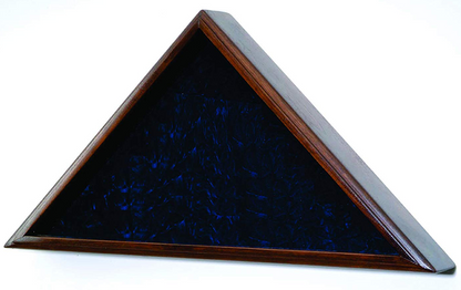 American Flag Display Case With 5' X 8' Flag, Solid Walnut wood