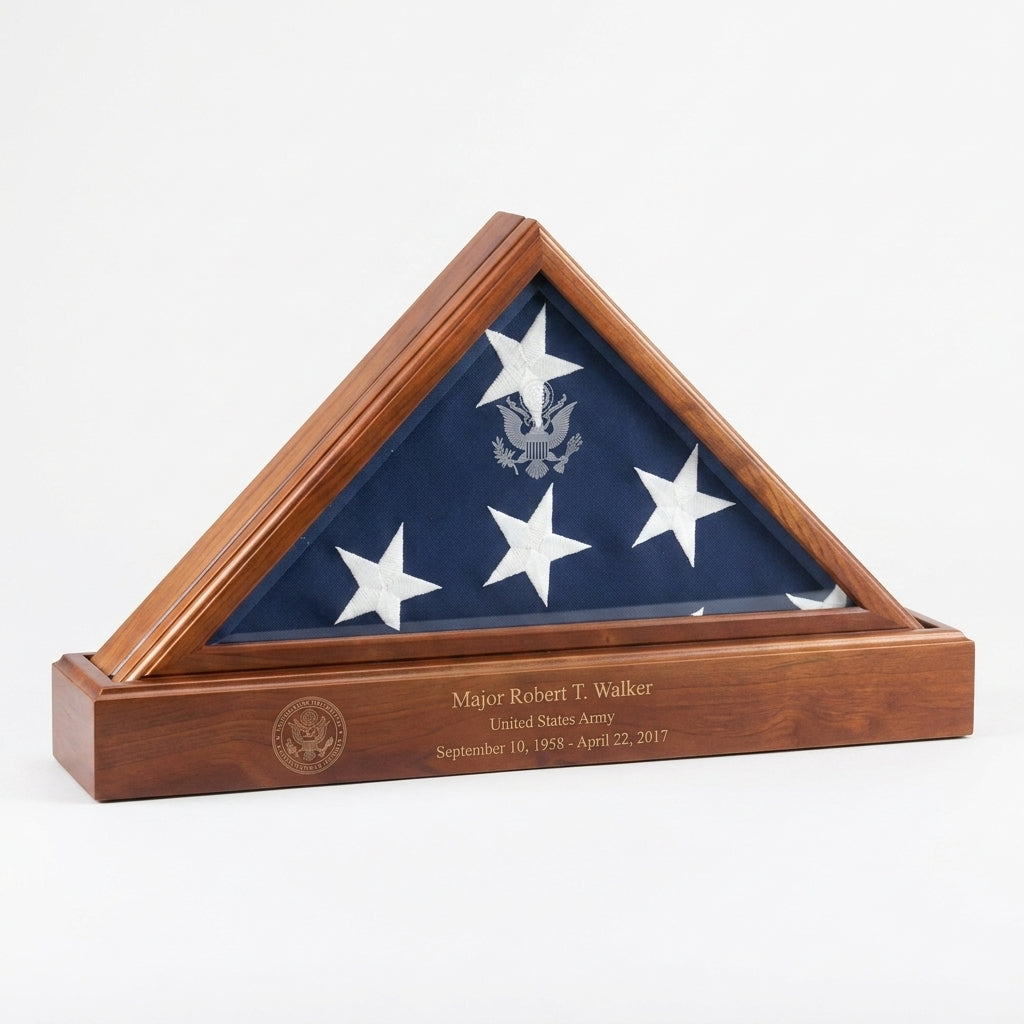 American Flag Cases - Flag and Pedestal Display Case