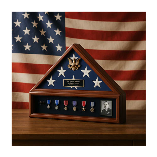 American Flag Case and Medal Display Case - Presidential
