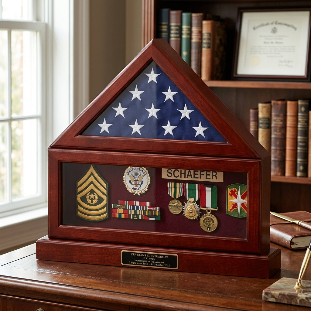 Flag and Pedestal Display Cases - 3'x5' flag