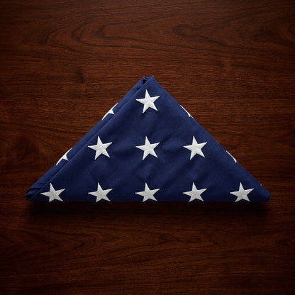 Pre Folded American Flag, American Flag Comes Folded - Fit 3'x5' American Flag.