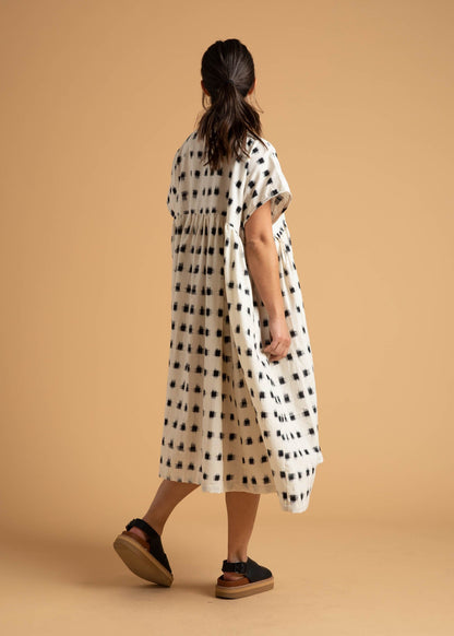 Meadow Dress - Ikat Squares by And For Good