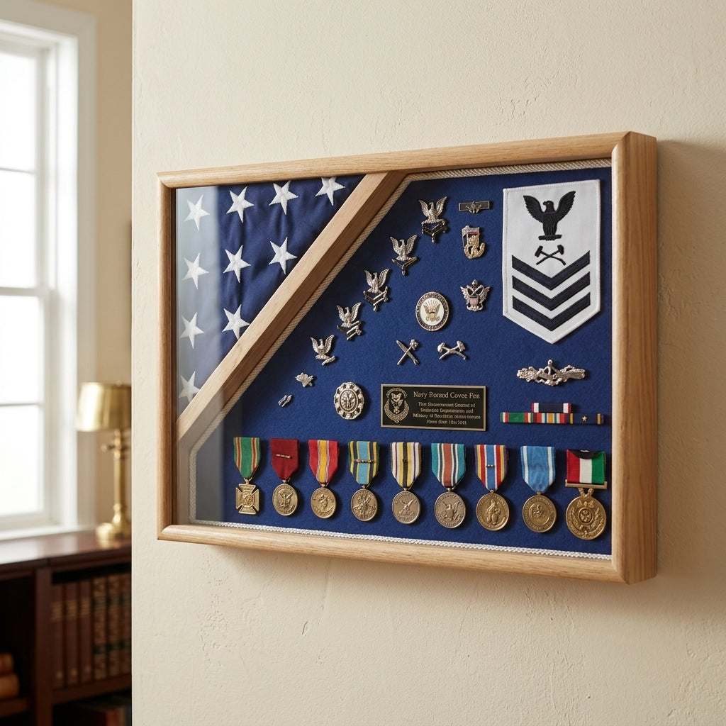 Military Shadow Box 18x24 - 3'x5' flag