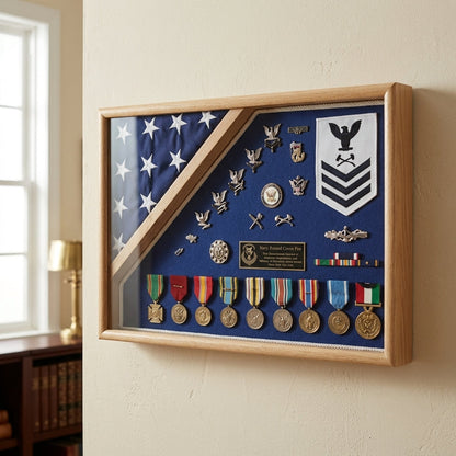 Military Shadow Box 18x24 - 3'x5' flag