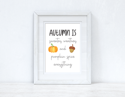 Autumn Is Autumn Seasonal Wall Home Decor Print by WinsterCreations™ Official Store