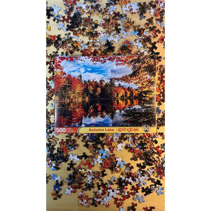 Autumn Lake 500 Piece Jigsaw Puzzle Springbok