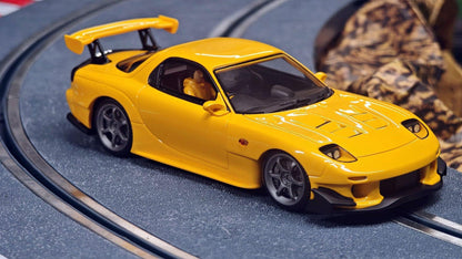 Avant Slot Mazda FD RX-7 Yellow Ranz 1/32 Slot Car JDM01A