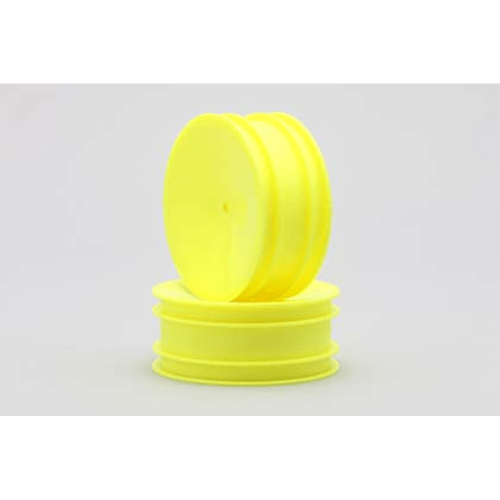 B2-821HYA Yokomo 12mm Hex 1/10 2WD Wide Front Buggy Wheels (Yellow)