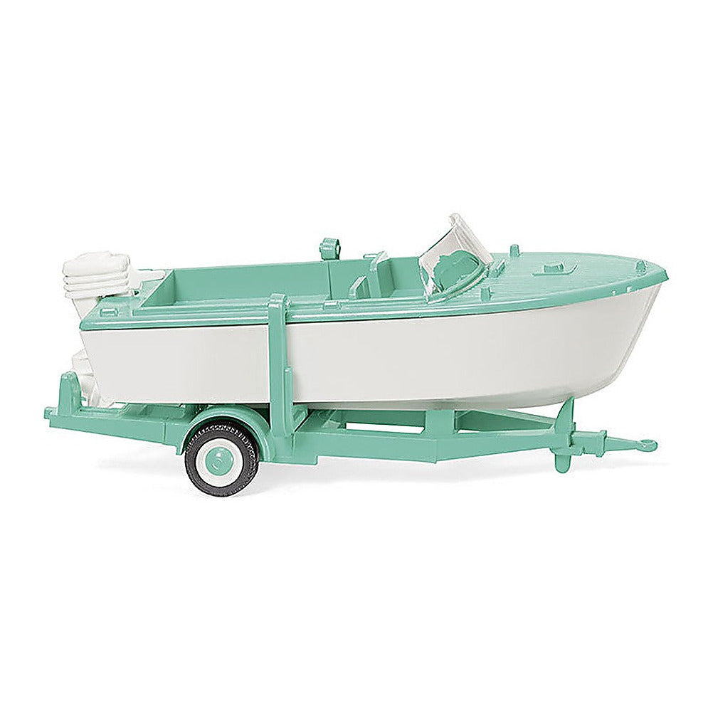 Wiking 009503 1/87 Scale Trailer Mounted Motor Boat