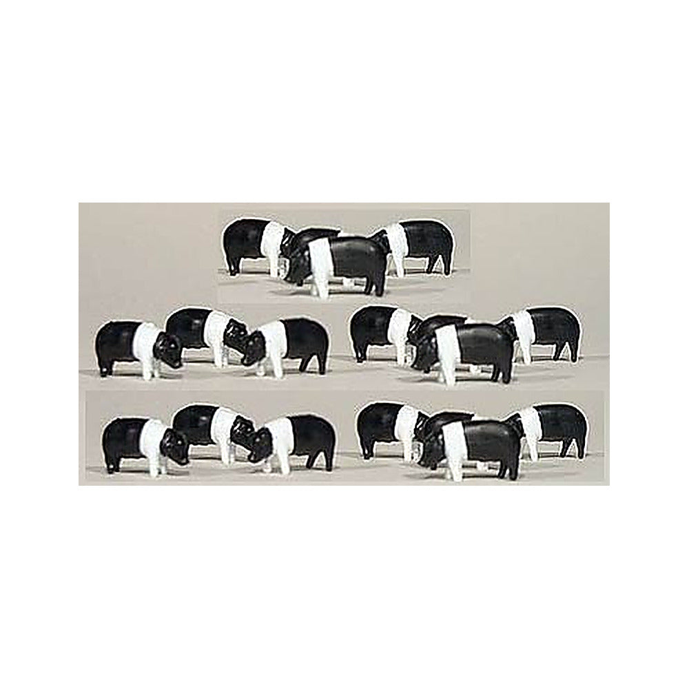 Ertl 12663-25 1/64 Scale Pigs/Hogs - Hampshire Black And White