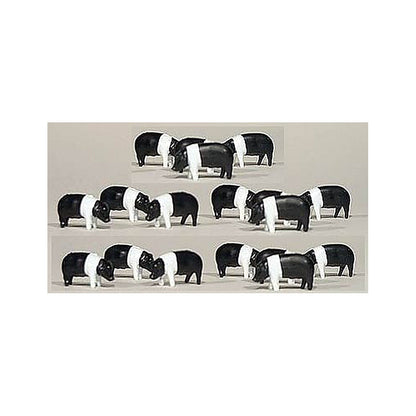 Ertl 12663-25 1/64 Scale Pigs/Hogs - Hampshire Black And White