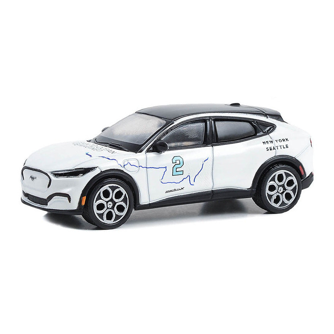 Greenlight 30438 1/64 Scale 2021 Mustang Mach-E - New York to Seattle
