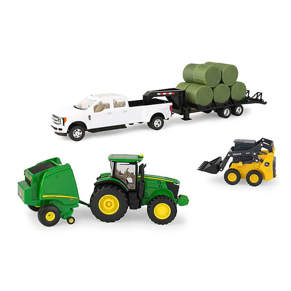 Ertl 46771 1/32 Scale John Deere Round Hay Bale Playset