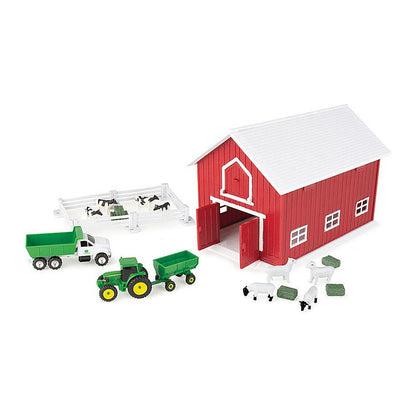 Ertl 47333 1/64 Scale John Deere Red Barn Playset 24 -Piece Playset