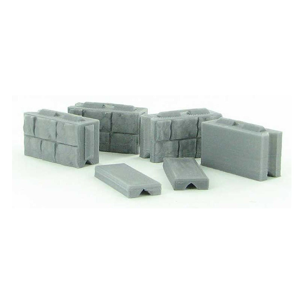 3D To Scale 50-130-GY 1/50 – Precast Wall Block Set Concrete Scenery