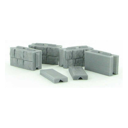3D To Scale 50-130-GY 1/50 – Precast Wall Block Set Concrete Scenery