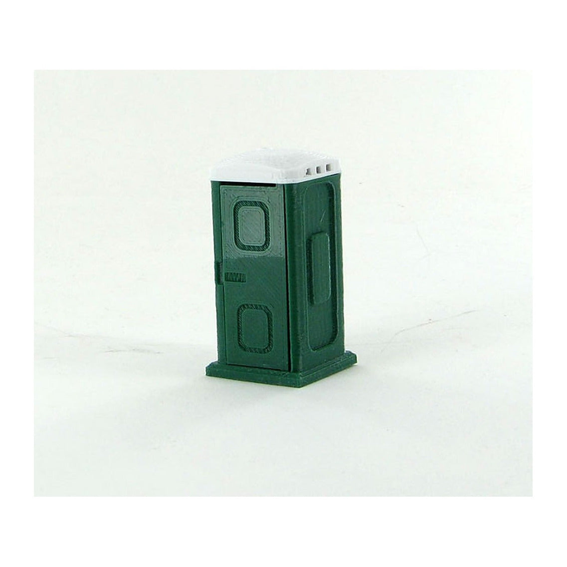 3D To Scale 50-141-DG 1/50 – Porta-Potty Green/White Diorama Prop